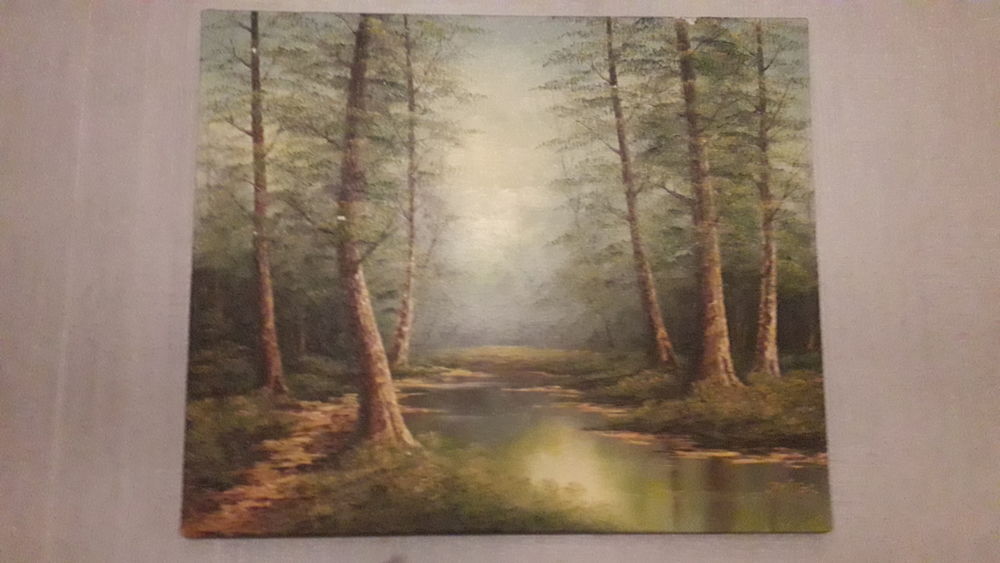 Ancienne toile/huile peinte P. CANTRELL 1950. 