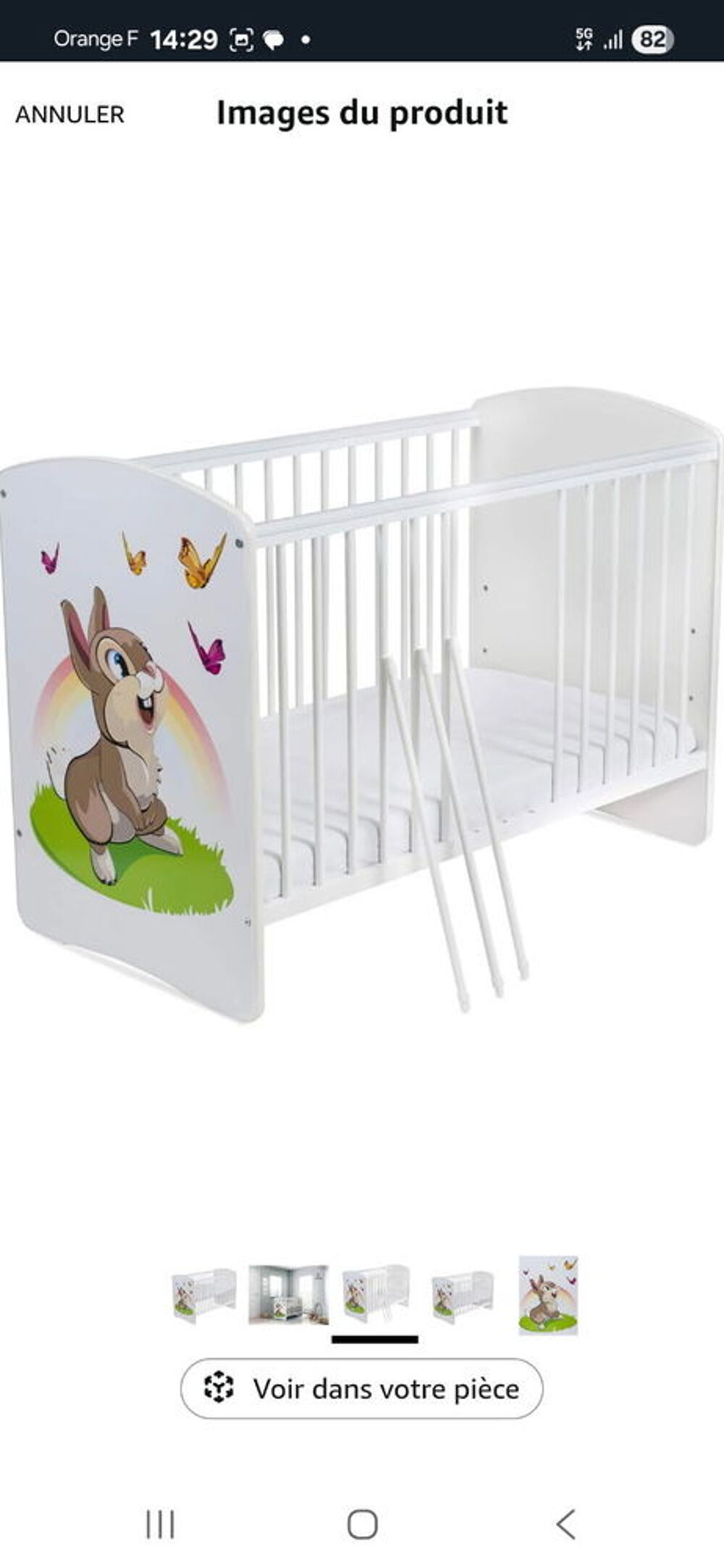 Lit b&eacute;b&eacute; avec accessoires et jouets Meubles