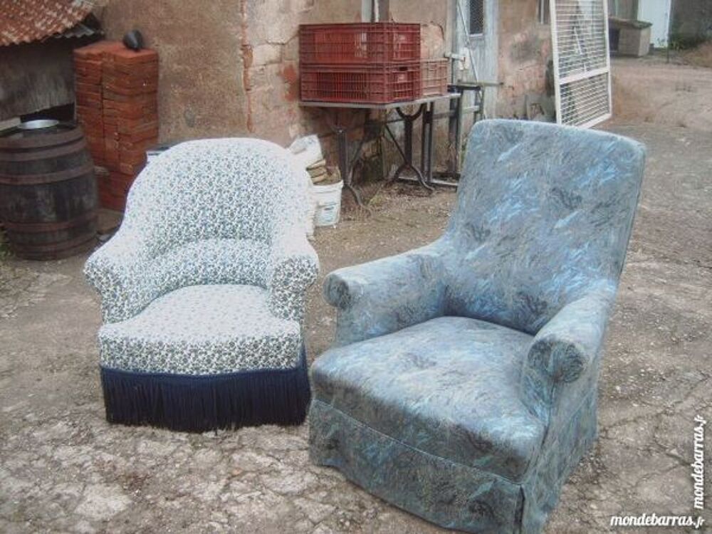 fauteuil crapaud + fauteuil tissu faire prix Meubles