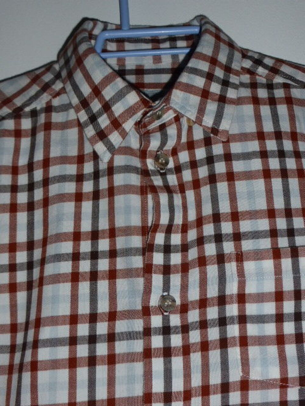 Cyrillus chemise &agrave; carreaux marron 10 ans Vêtements enfants