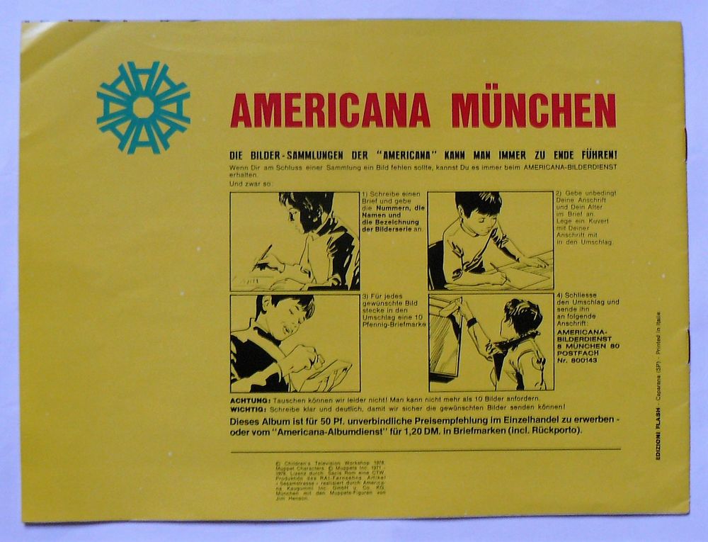 Sesamstrasse (1 rue S&eacute;same) : album vide et neuf - Americana 
