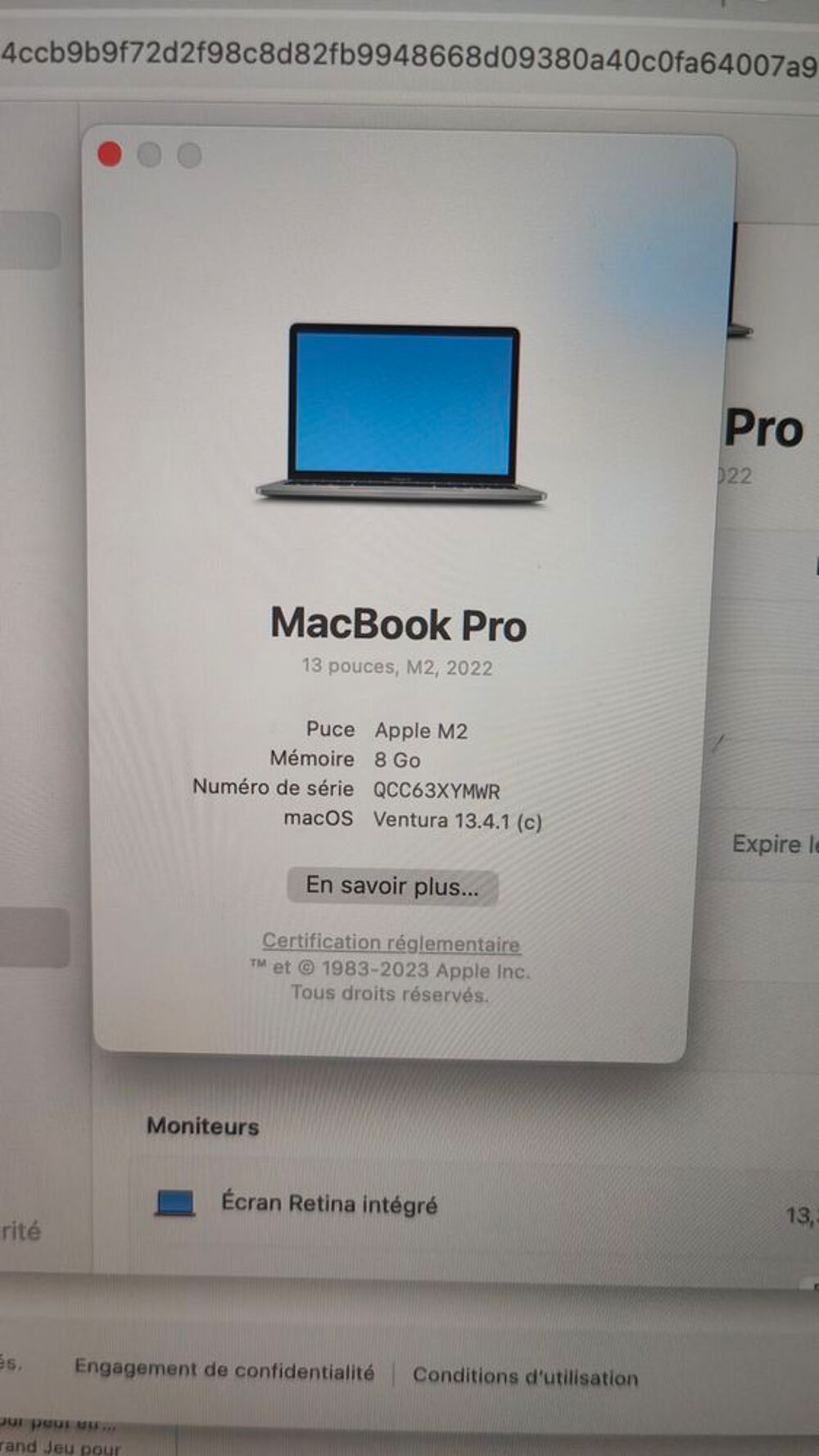 Mac Book Pro Matriel informatique