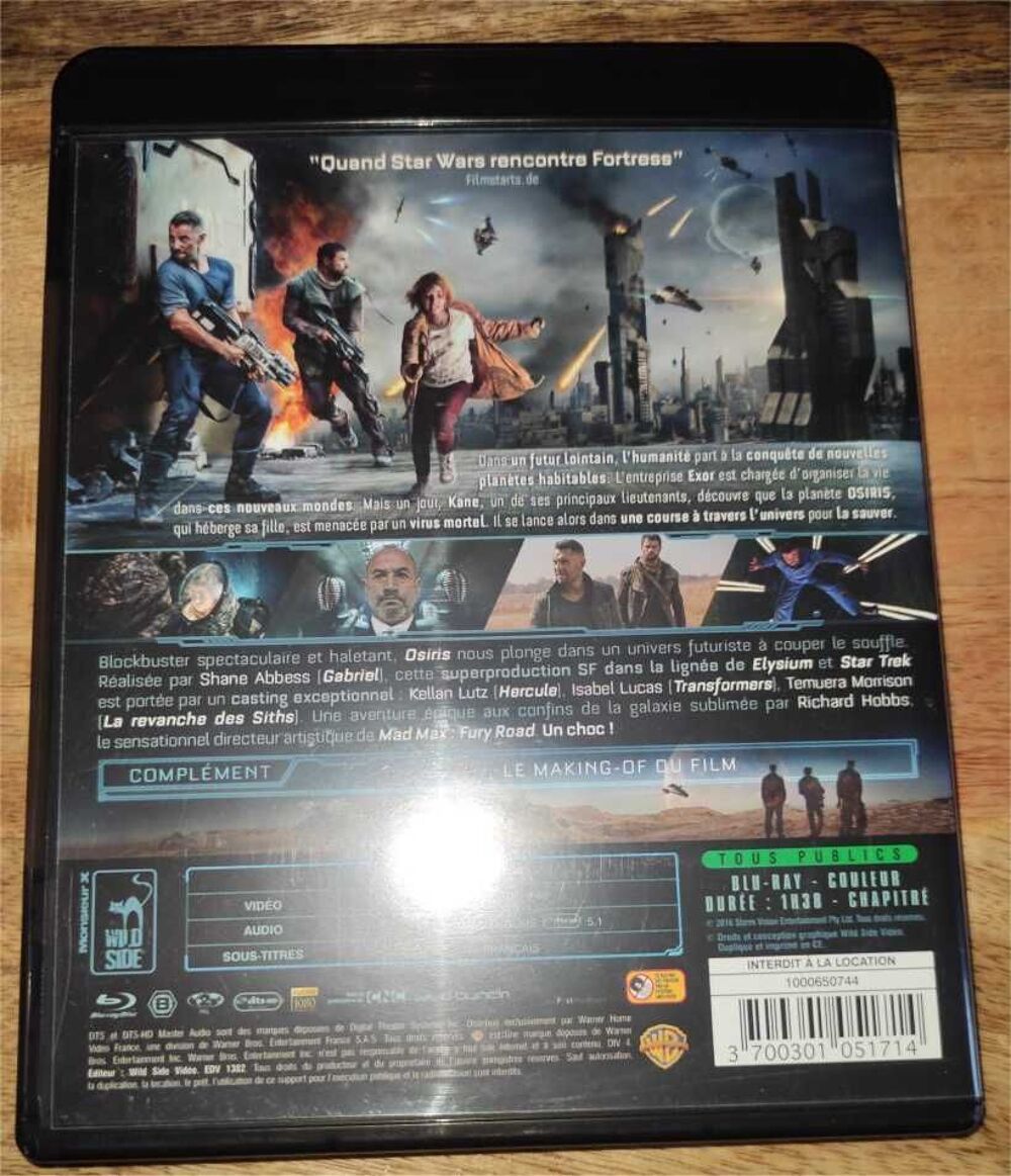 Osiris la 9&egrave;me plan&egrave;te Blu-Ray DVD et blu-ray