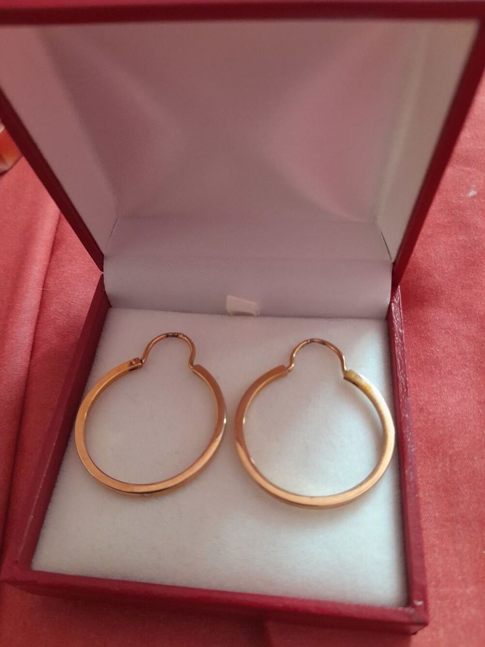 Boucles d'oreilles cr&eacute;oles en plaqu&eacute; Or Bijoux et montres