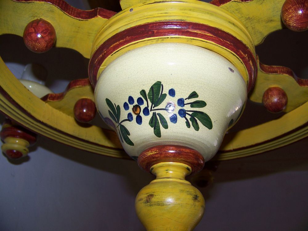 LUSTRE ANCIEN A 6 LAMPES Décoration