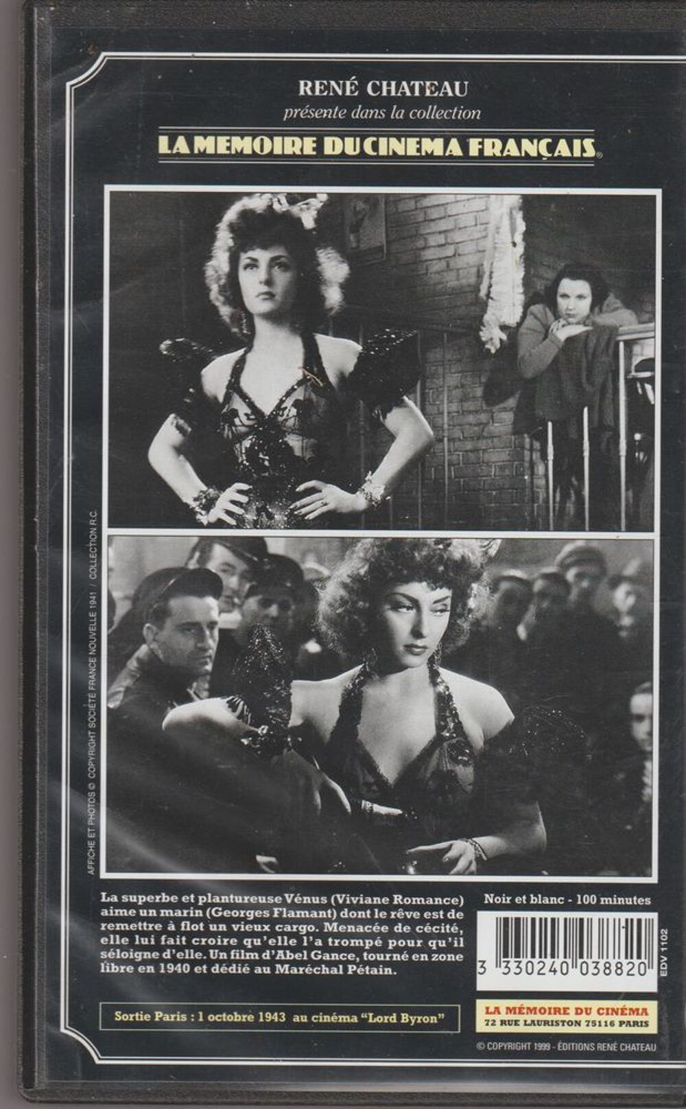  VHS COLLECTION VENUS AVEUGLE VIVIANE ROMANCE 1940 DVD et blu-ray