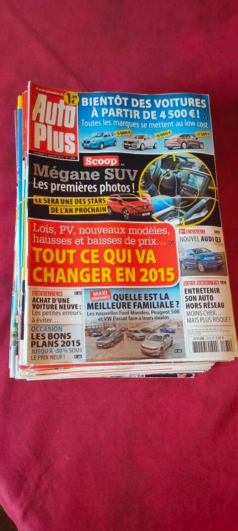 50 magazines Auto plus année 2015 25 Avermes (03)