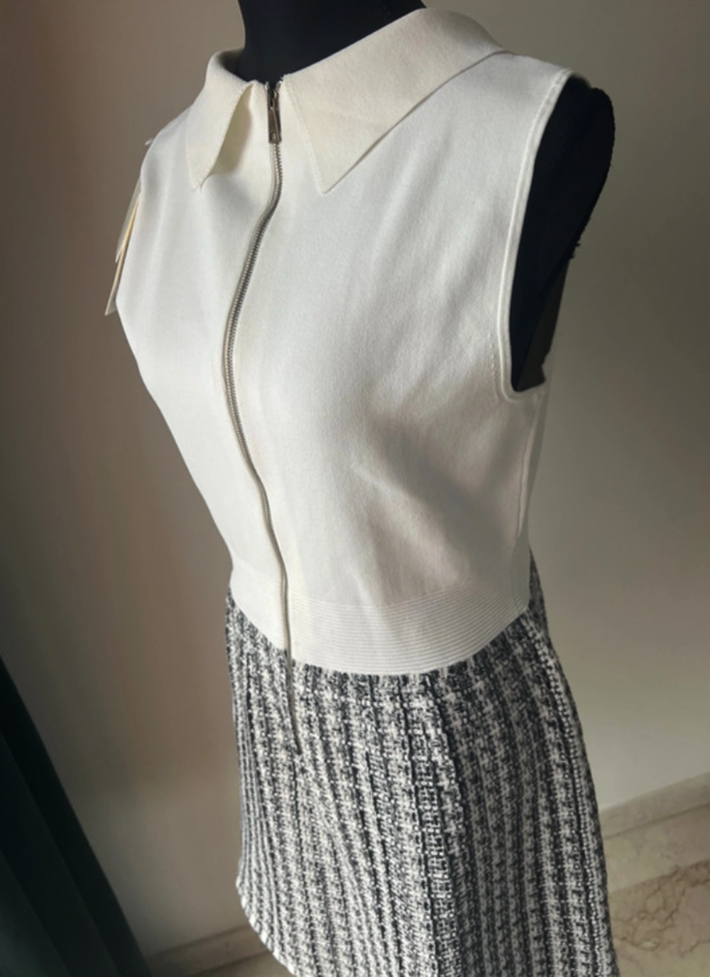 robe ted baker knit bodice shift ? noir &amp; blanc ? taille L Vêtements
