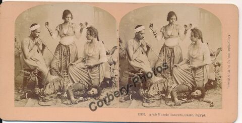 ÉGYPTE LE CAIRE Arabes Music Dancers Photographie Stereoview 0 Loches (37)