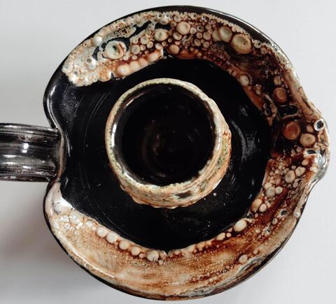 bougeoir � bec en  c�ramique de  La Vanoise  d�cor� main 3 Pontoise (95)