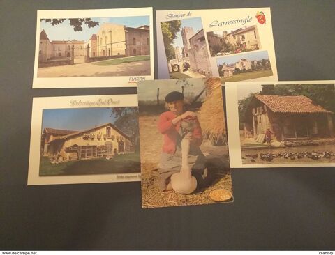 32 ; lot de 5 cartes neuves du Gers 2 Tours (37)