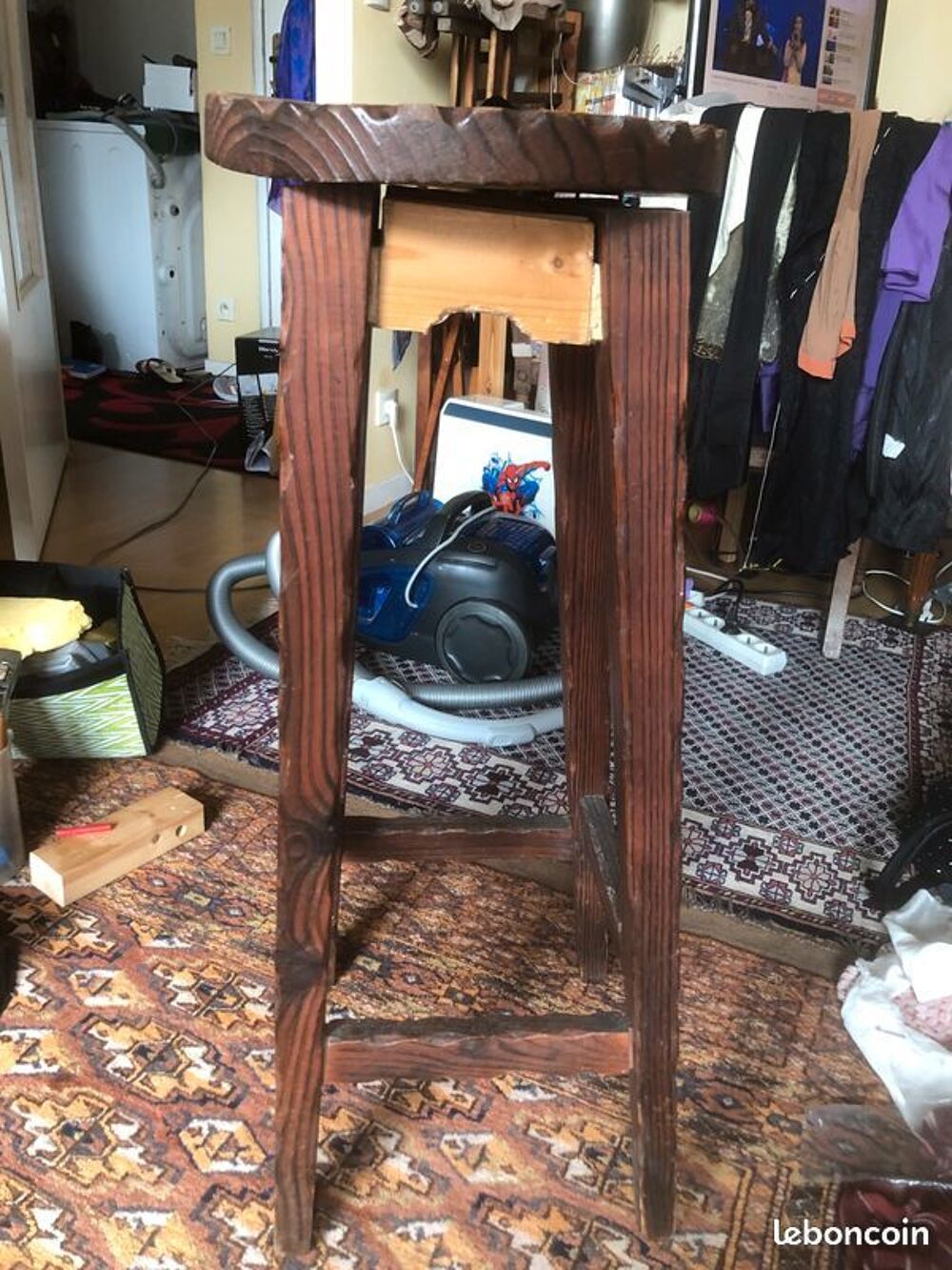Chaise de bar en ch&ecirc;ne vintage Meubles