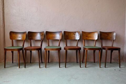 Lot de 6 chaises bistrot signes Baumann en htre et ska 660 Wintzenheim (68)