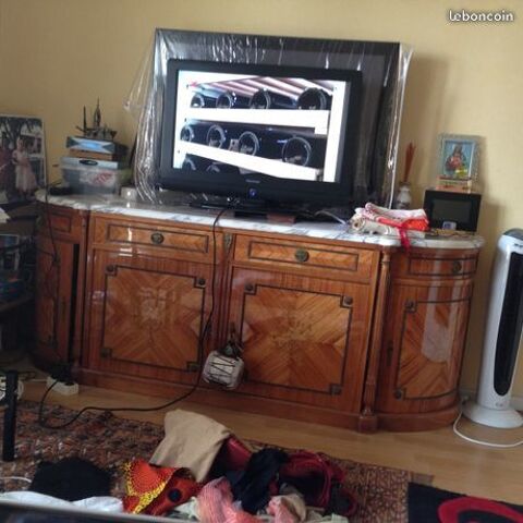 Buffet en bois et marbre avec tiroir 600 Ivry-sur-Seine (94)