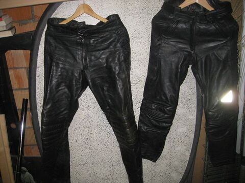 pantalon moto en cuir noir pour femme 80 Belgique