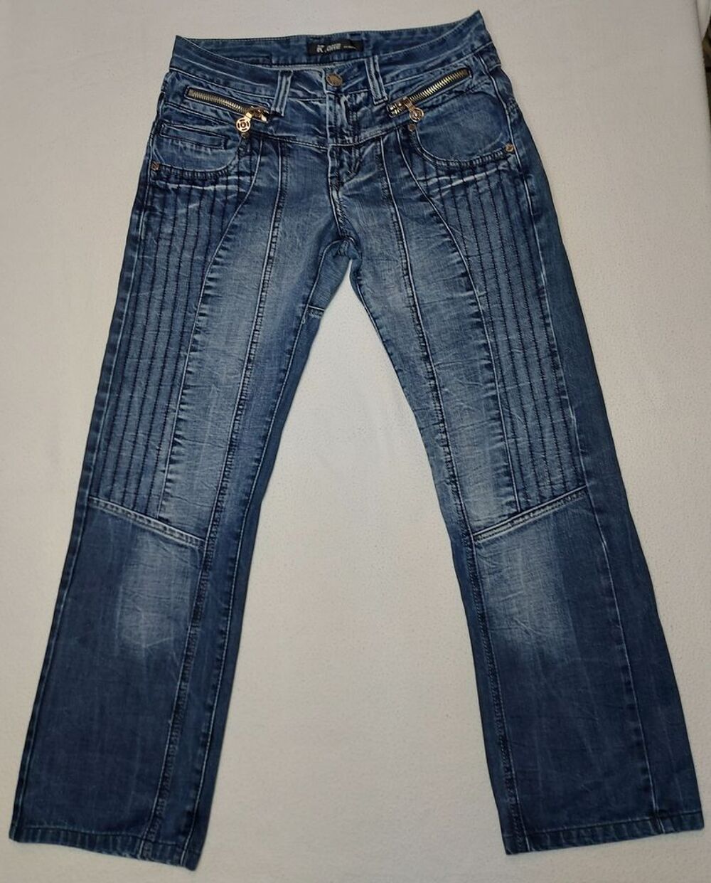 Kosmo One Jeans Homme Fantaisie Bleu Marine Taille 38 40 Vêtements