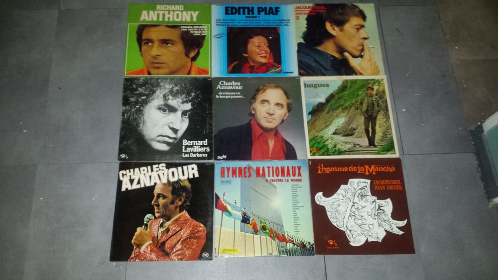LOT DE 53 VINYLES 33T VARIETES FRANCAISES CD et vinyles