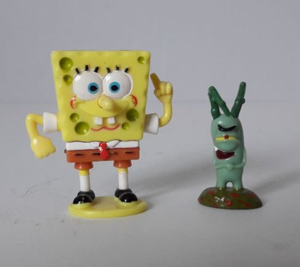 Figurines BOB l'&eacute;ponge et PLANKTON (Le lot) Jeux / jouets