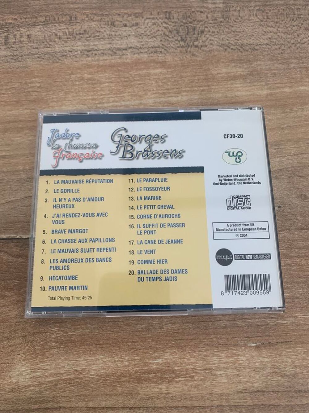 CD Georges Brassens " J' adore la chanson f CD et vinyles