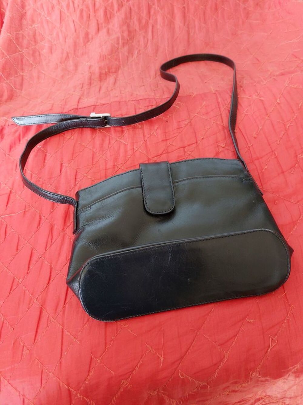 Petit sac en cuir noir C&amp;A Maroquinerie