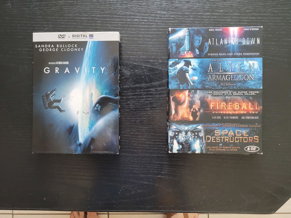 Lot de 5 DVD Science-Fiction ? Gravity + Coffret 4 films DVD et blu-ray