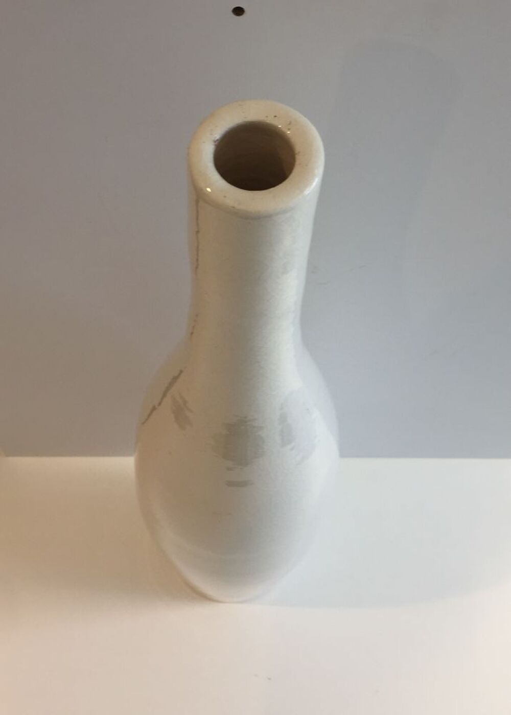 Grand Vase Fillette Long Col Droit Cylindrique C&eacute;ramique &Eacute;ma Dcoration