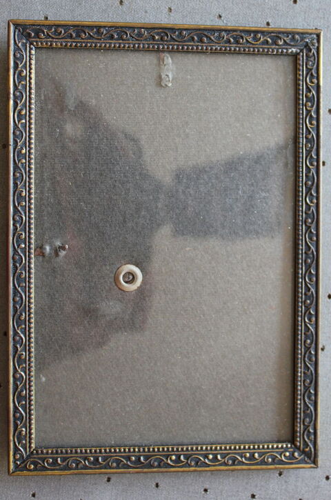 Cadre laiton rectangulaire verre bomb� volutes 22 Issy-les-Moulineaux (92)