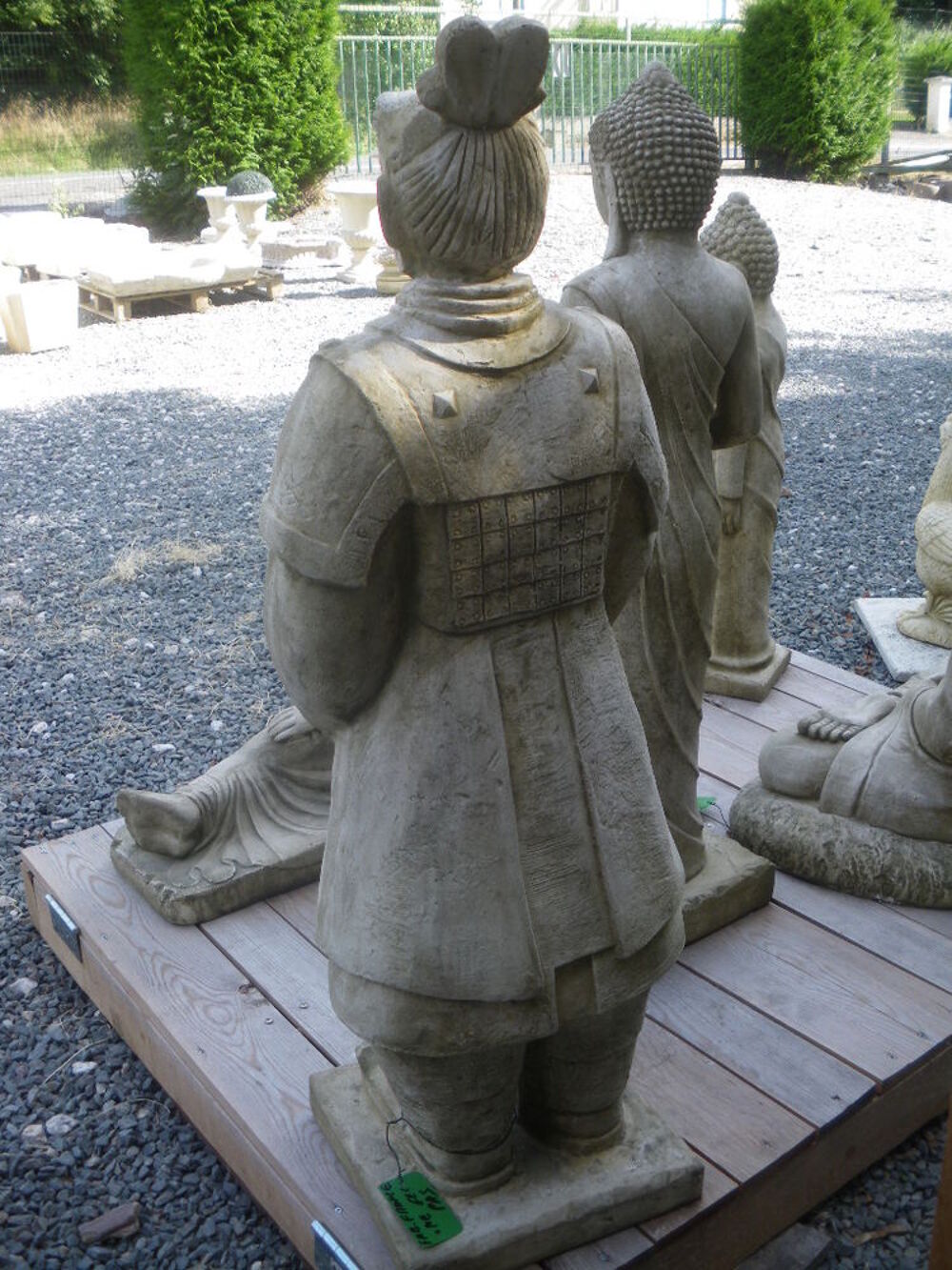Statue, Guerrier chinois en pierre Décoration