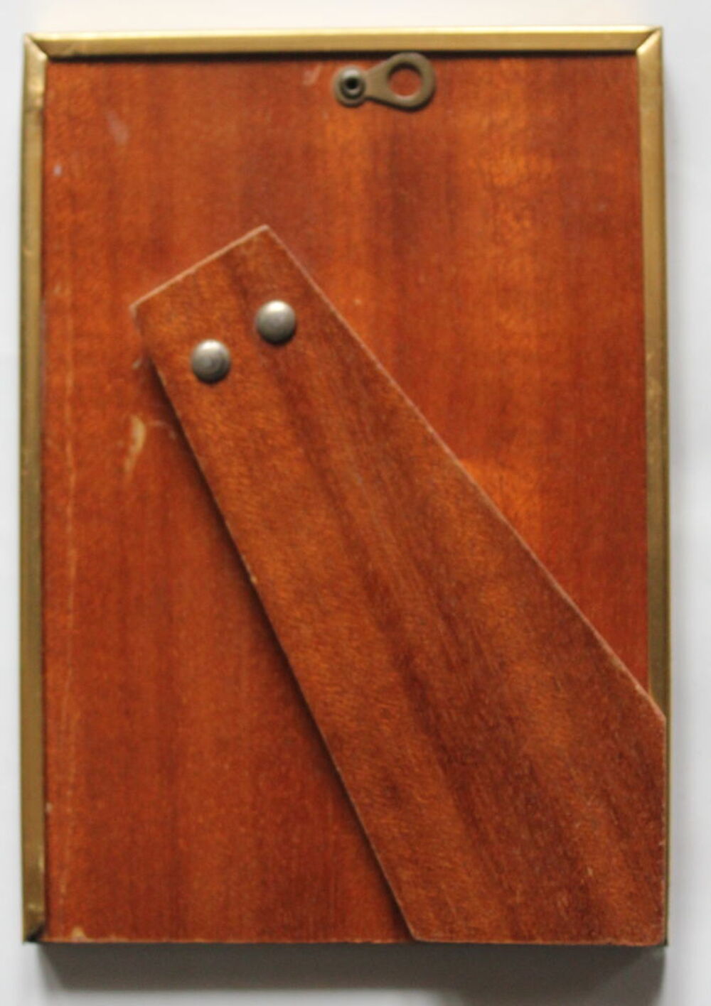 Cadre laiton rectangulaire verre bomb&eacute; Décoration