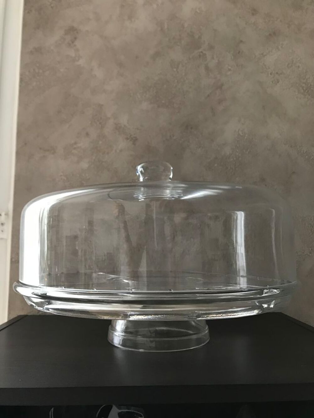 Plat en verre, avec cloche multi usage Cuisine
