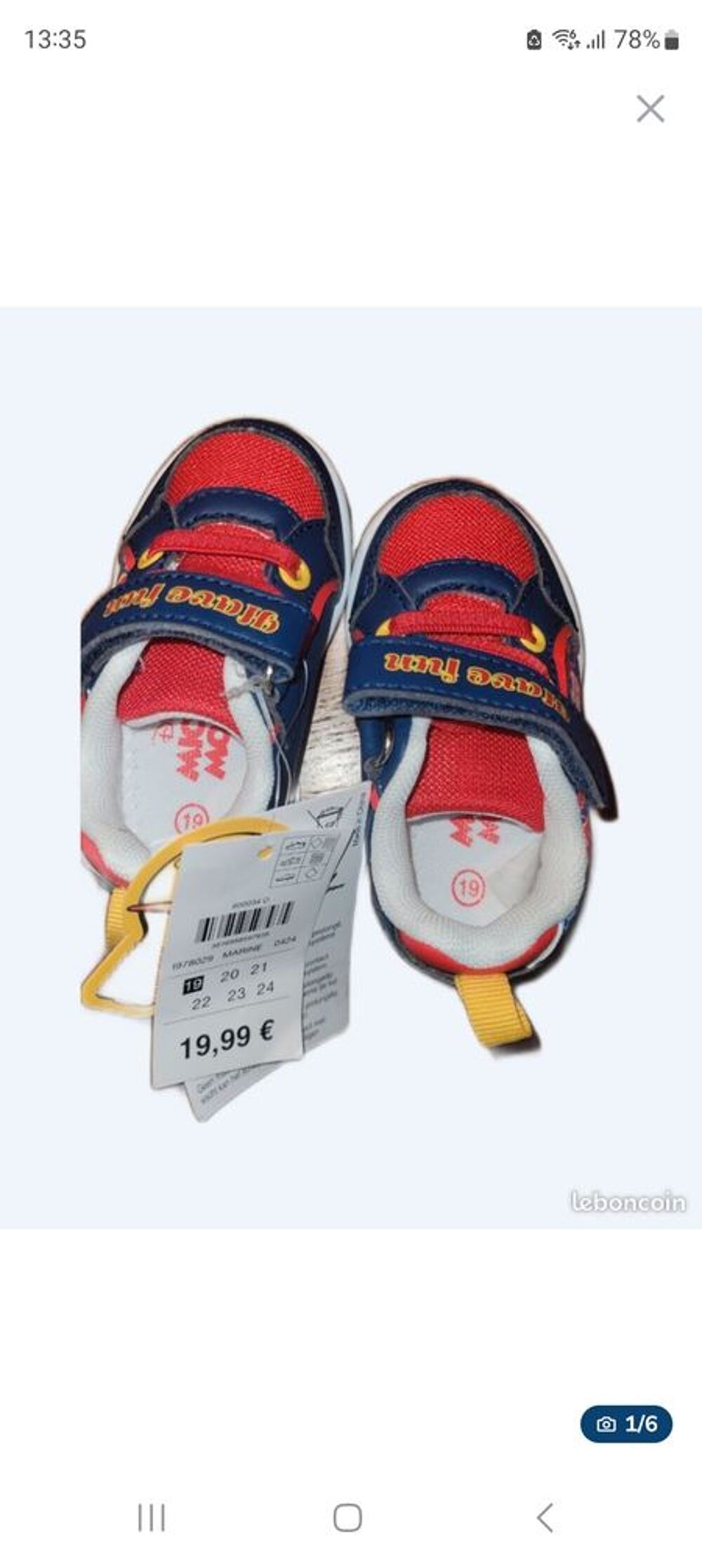 Bonjour je des baskette lumineuse neuve avec &eacute;tiquette Chaussures