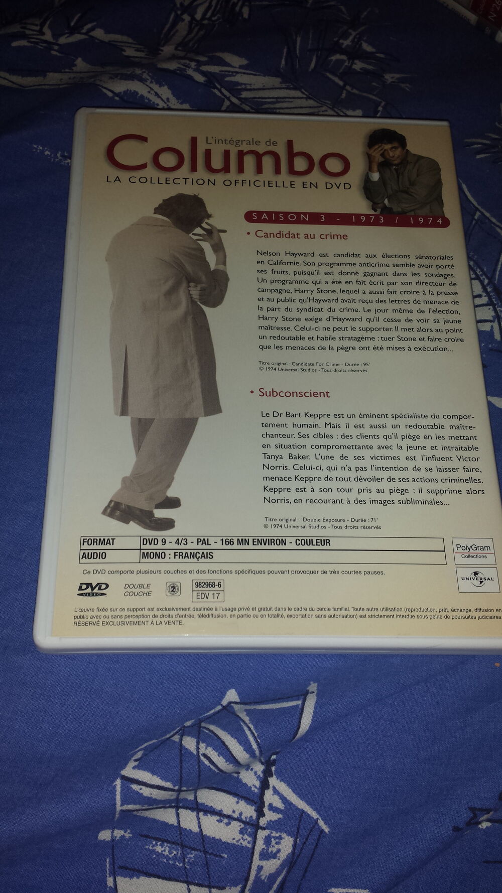 DVD COLUMBO N&deg; 10
SAISON 3
DVD et blu-ray