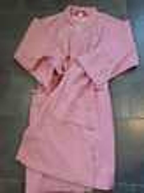 Beau peignoir rose polaire fabriqu&eacute; en France - T 38 - 40 Vtements