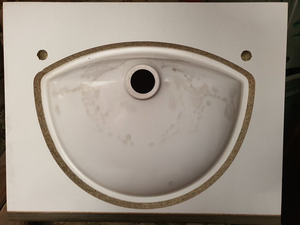 VASQUE ENCASTR&Eacute;E En Vinyle PVC dans un support Hydrofuge - &eacute;vier - Lavabo Bricolage