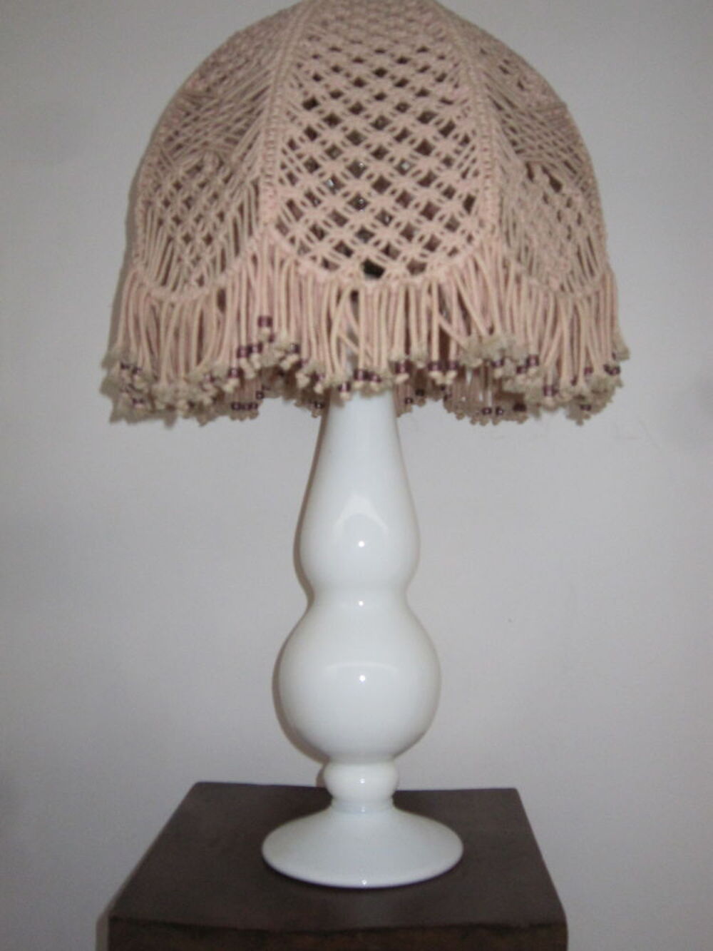 Lampe en Opaline blanche Décoration