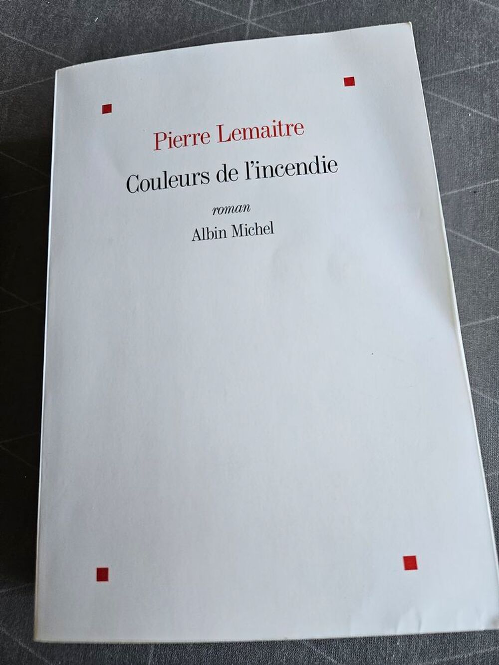 Lemaitre Couleurs de l'Incendie tb &eacute;tat Livres et BD