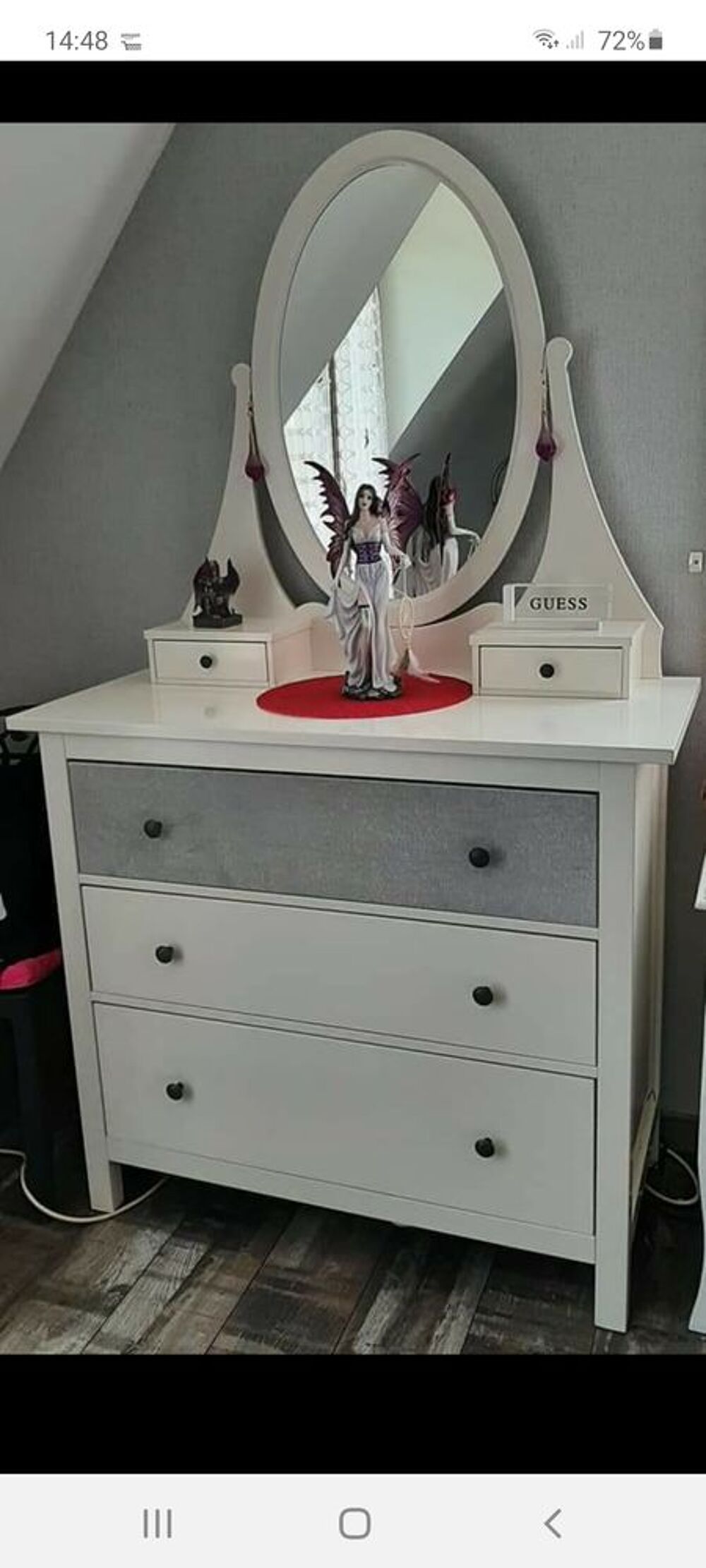 COMMODE COIFFEUSE IKEA avec miroir s&eacute;rie HEMNES Meubles