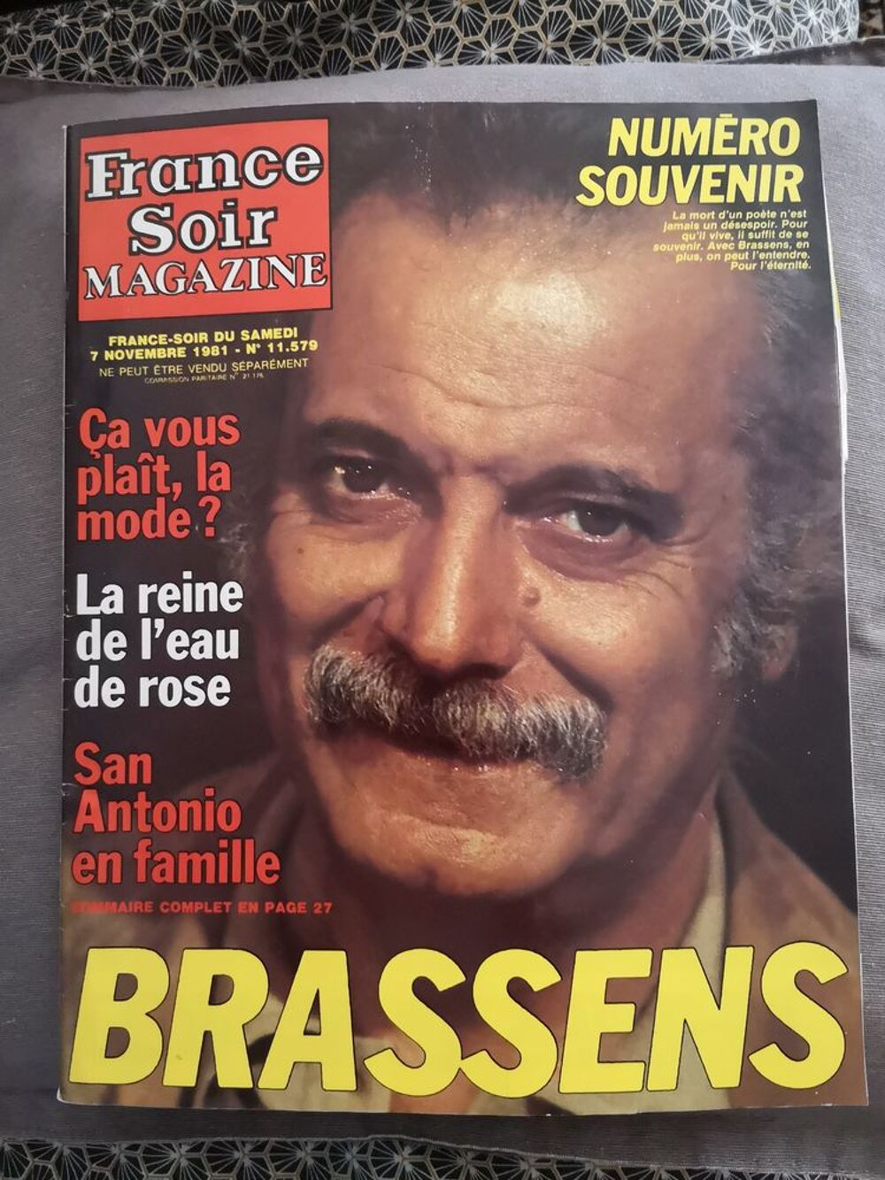 Georges Brassens Magasine France Soir

