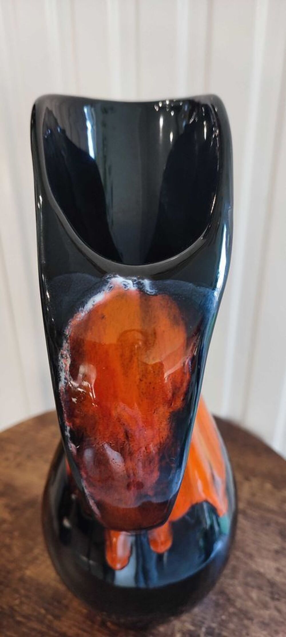 Vase pichet ceramique flamm&eacute;e Vallauris 1960 