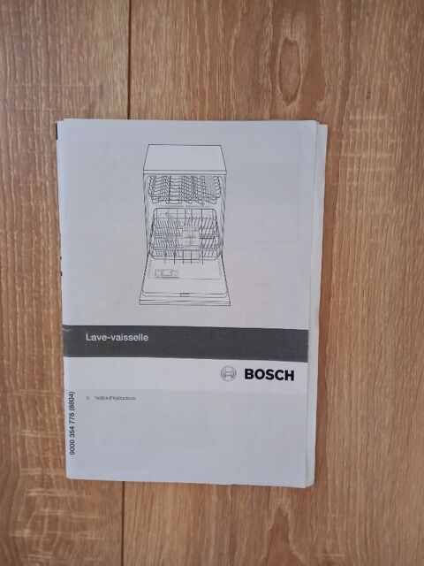 Notice d'instruction lave vaisselle Bosch r�f. 9000 354 778 5 Villiers (86)
