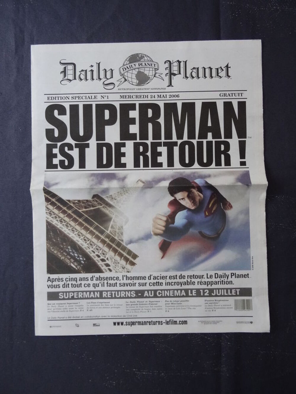 
Journal,Daily Planet,2006,promo,Superman Returns,DC Comics Livres et BD