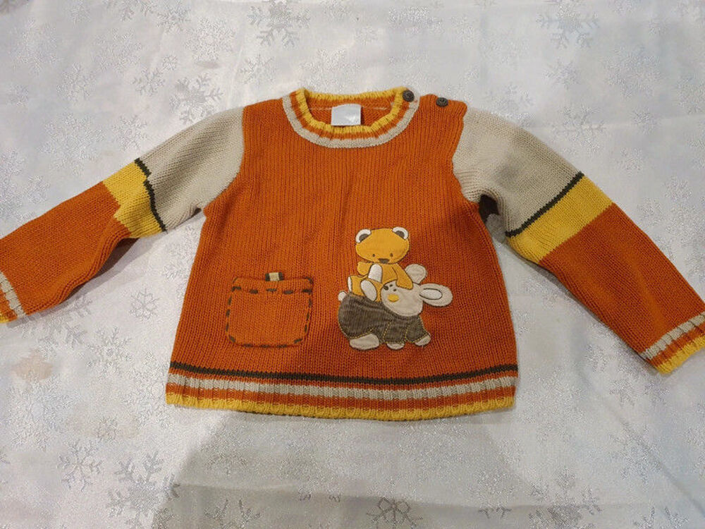Pull marron orang&eacute; - 24 mois Vêtements enfants