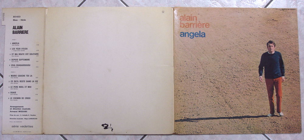 ALAIN BARRIERE - 33t BARCLAY VEDETTES 80403 -ANGELA-BIEM 69 CD et vinyles