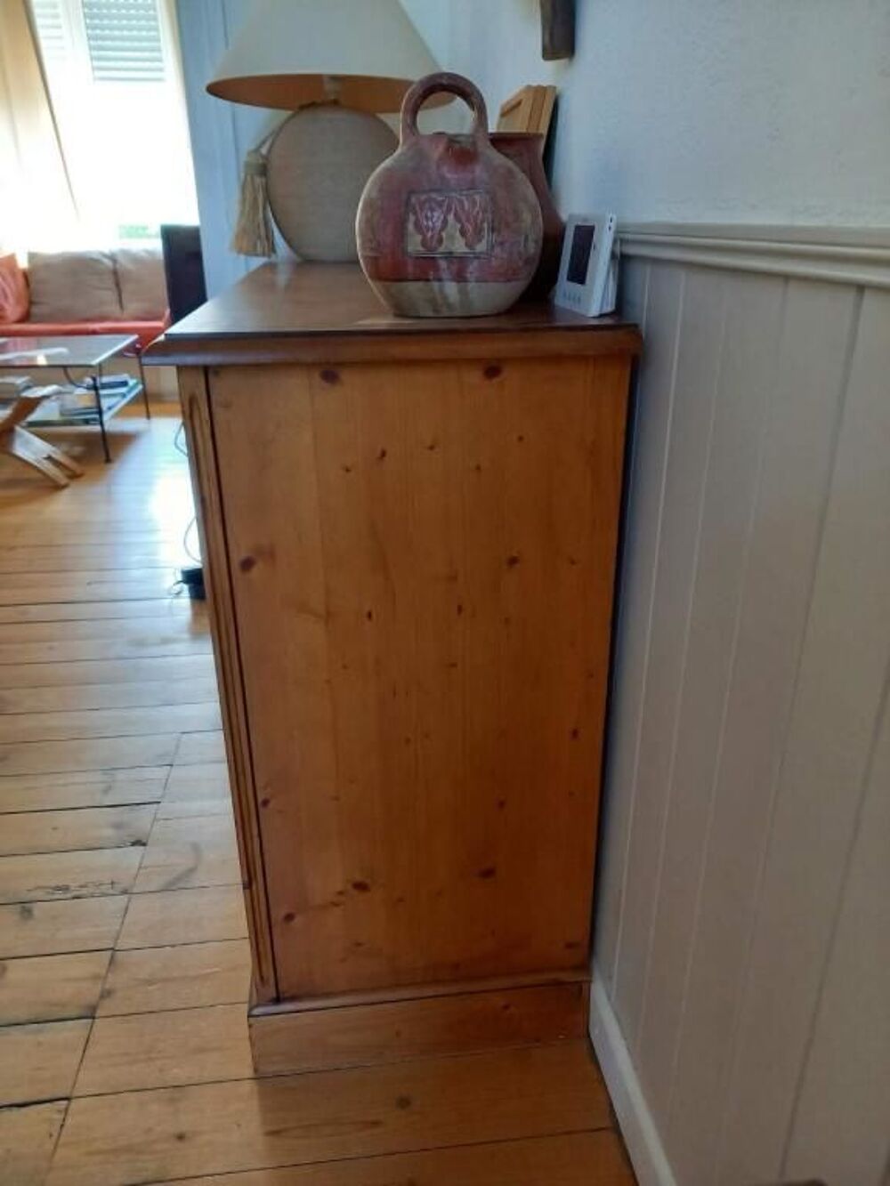 Buffet bas de style anglais, bois blond Meubles