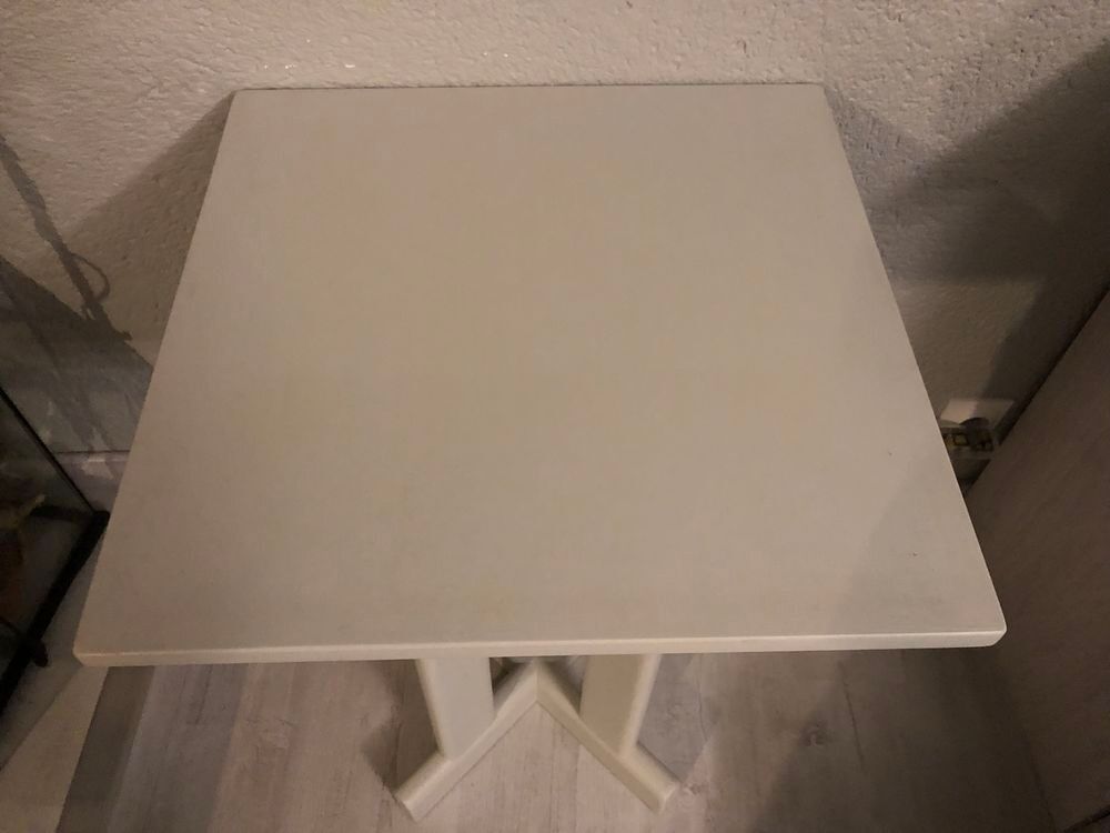 petite table/sellette grise en bois massif faite sur mesure &eacute;tat NEUF Meubles