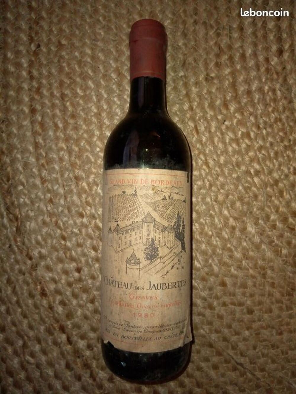 4 bouteilles ch&acirc;teau des Jaubertes - Graves - 1980 Cuisine