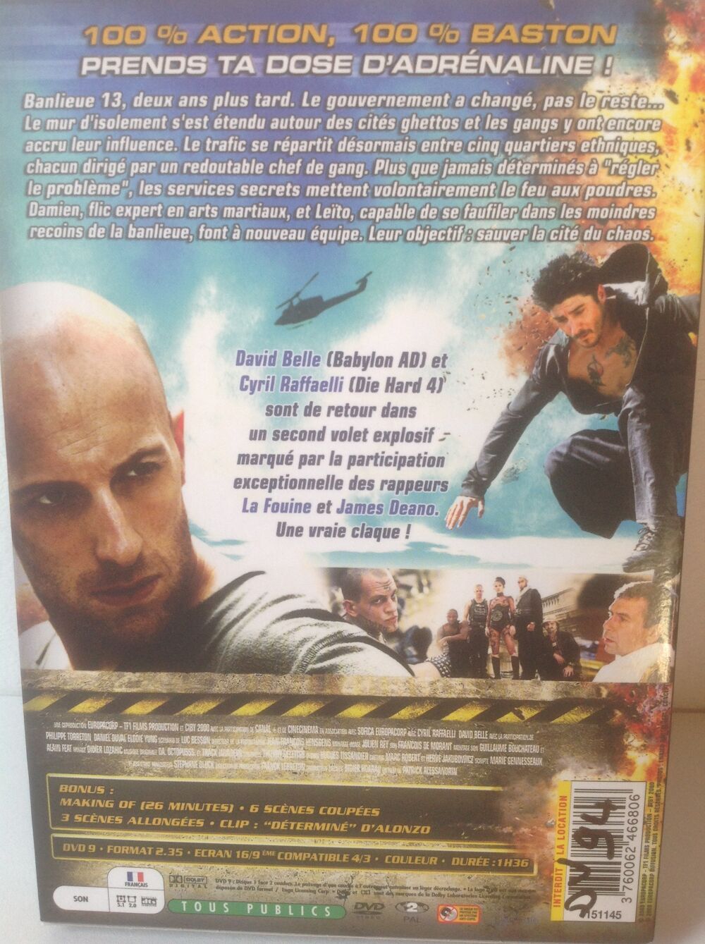 BANLIEUE 13 ULTIMATUM Envoi Possible
DVD et blu-ray