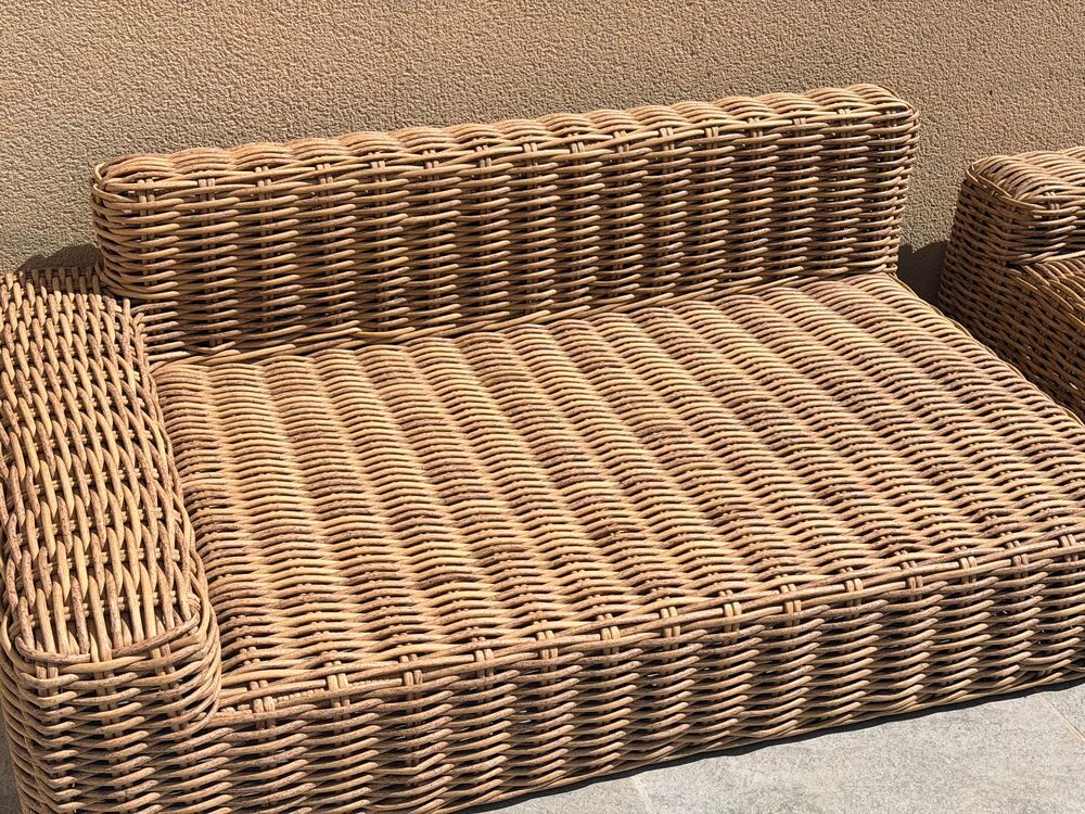 Banquette de jardin en rotin maison du monde Meubles