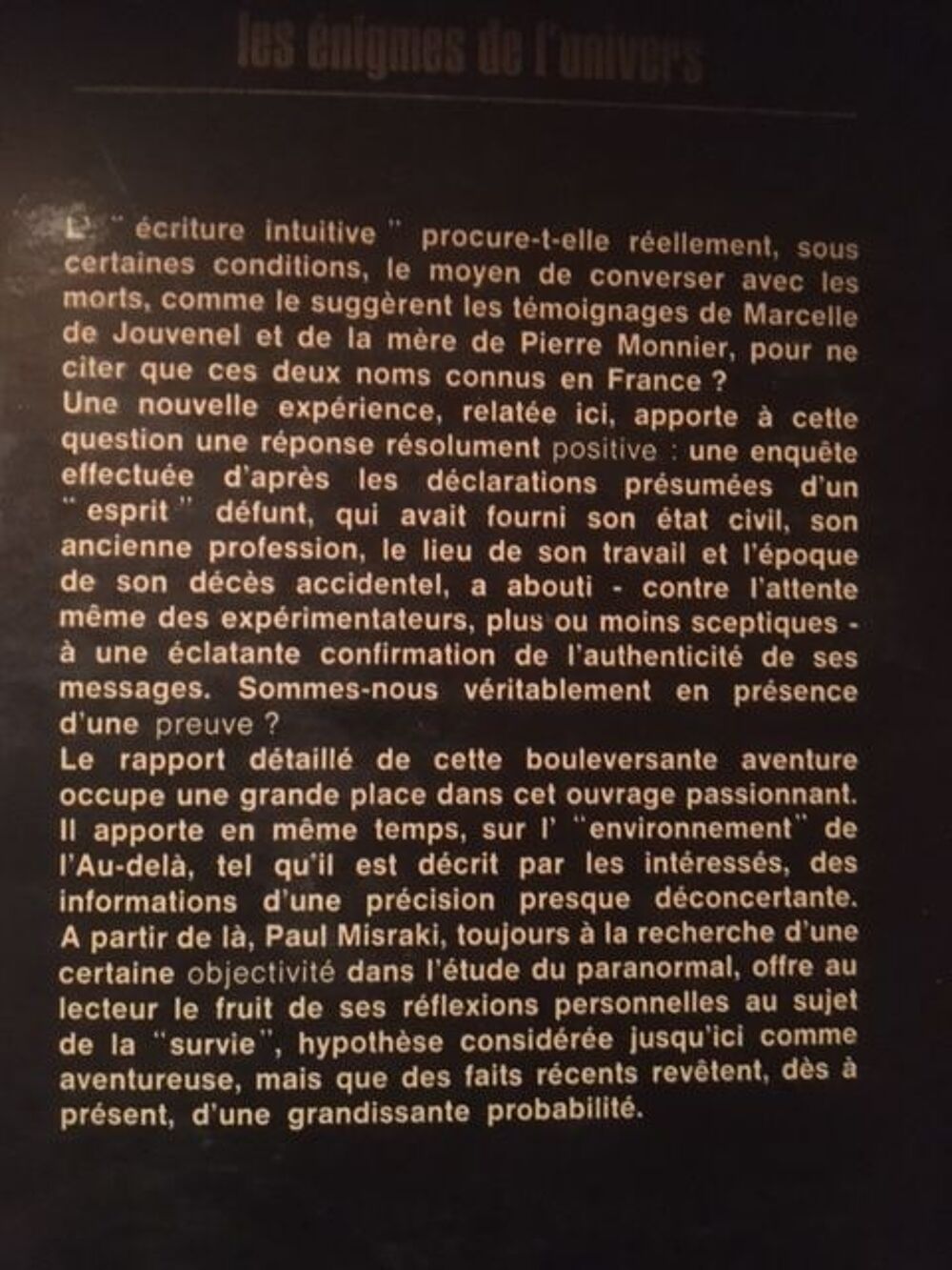 l'exp&eacute;rience de l'apr&egrave;s vie Livres et BD