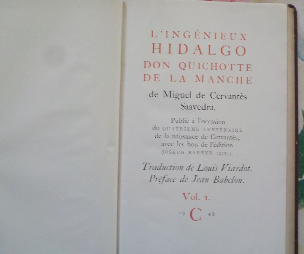 DON QUICHOTTE DE LA MANCHE T1&amp;2 de Miguel CERVANTES 1948 Livres et BD
